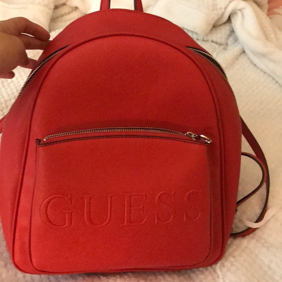 guess backpack red